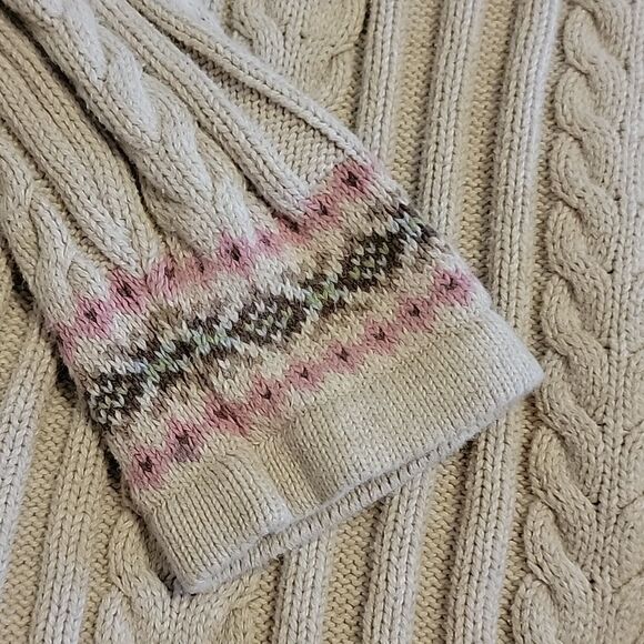 JILLIAN'S CLOSET IVORY FAIR ISLES LONG-SLEEVE SWEATER DRESS, SIZE 6X - Picture 10 of 12